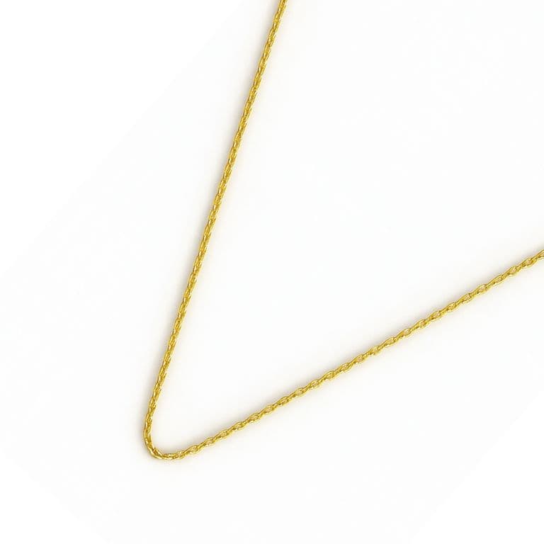Cadena de Plata Esterlina 925 Limada revestida en Oro 18kt Amarillo 45