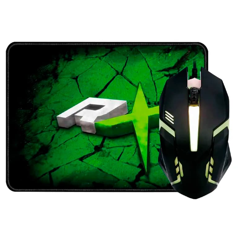 Mouse Alambico Para Juegos Gamer + MousePad 2 en 1