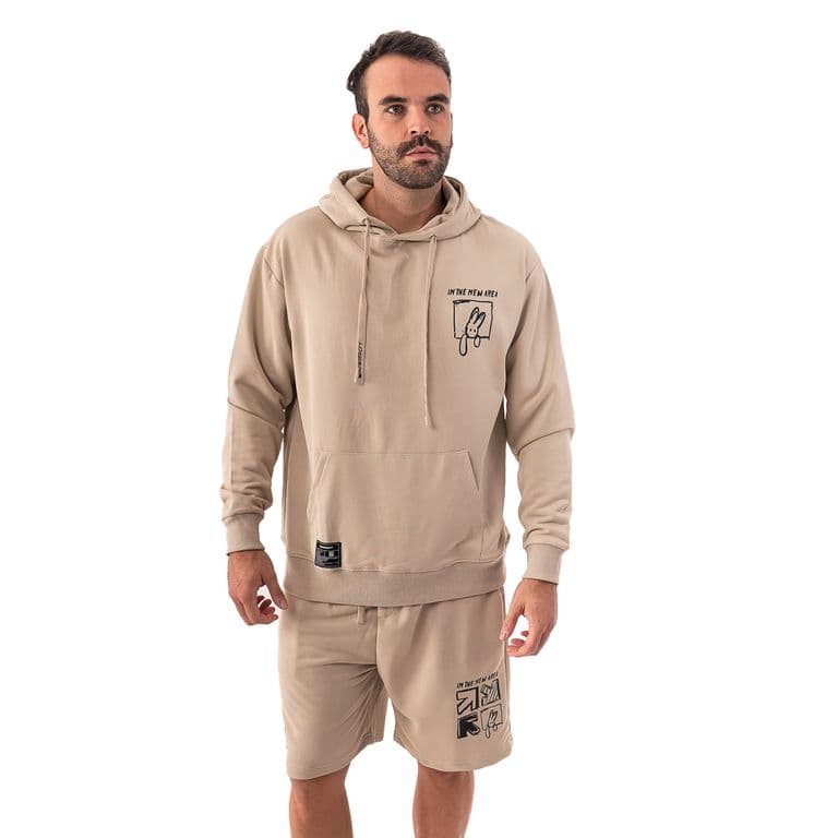 Conjunto Poleron con Short Beige XL