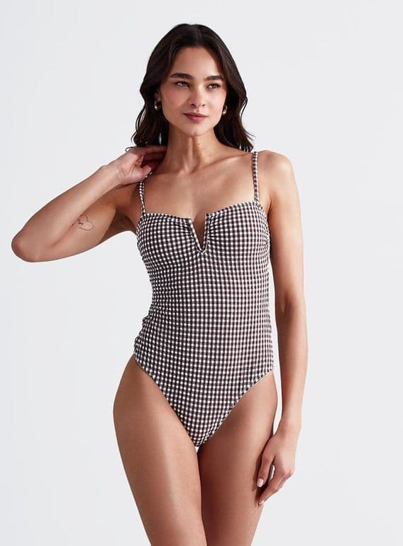 Traje De Bano Cuadros Paradiso Cafe XL
