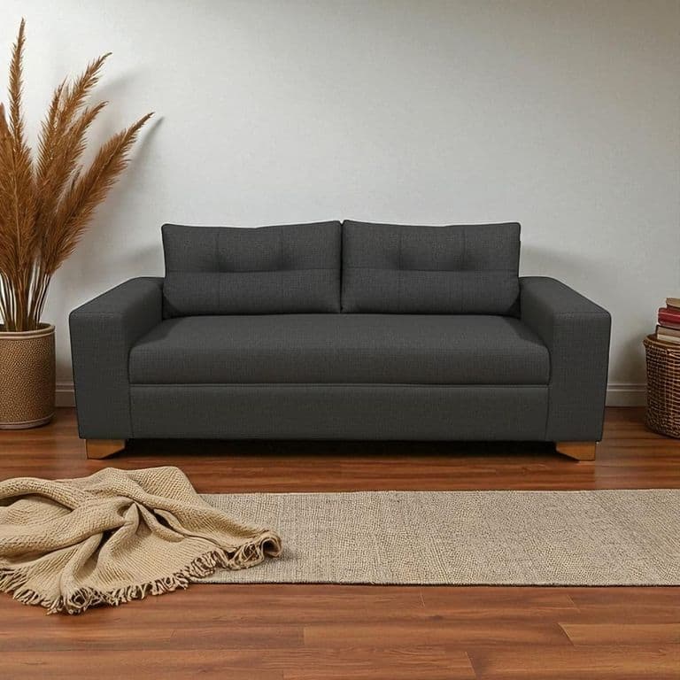 SOFA PARIS TRES CUERPOS LINO Gris oscuro