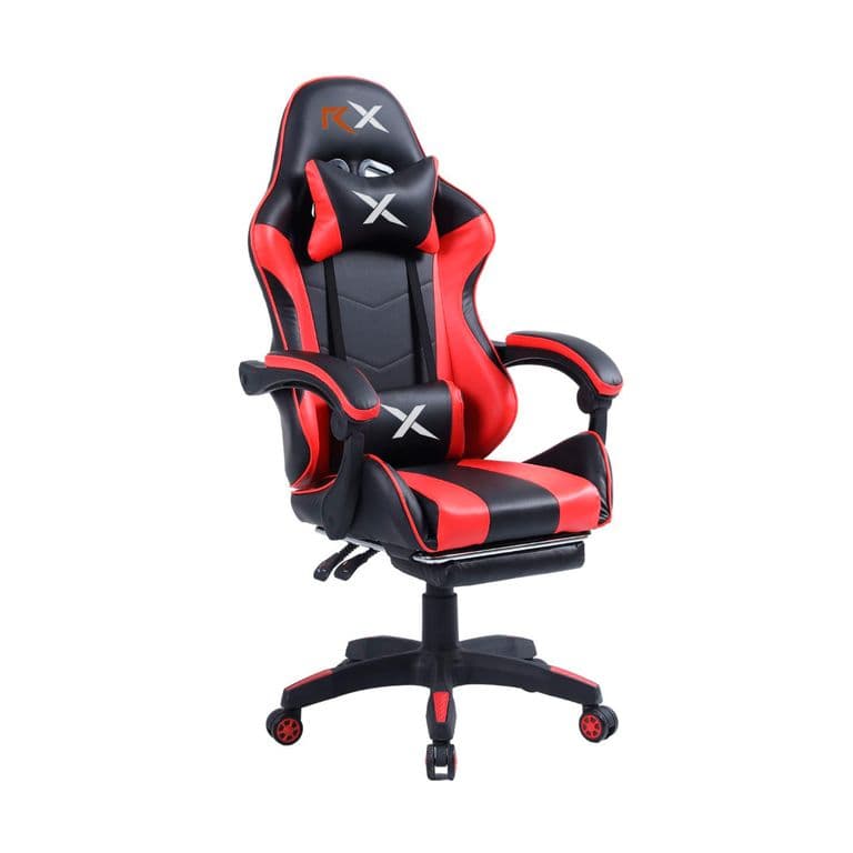 Silla Gamer Ergonomica Reclinable Con Reposapies Videojuego Silla Gami Rojo