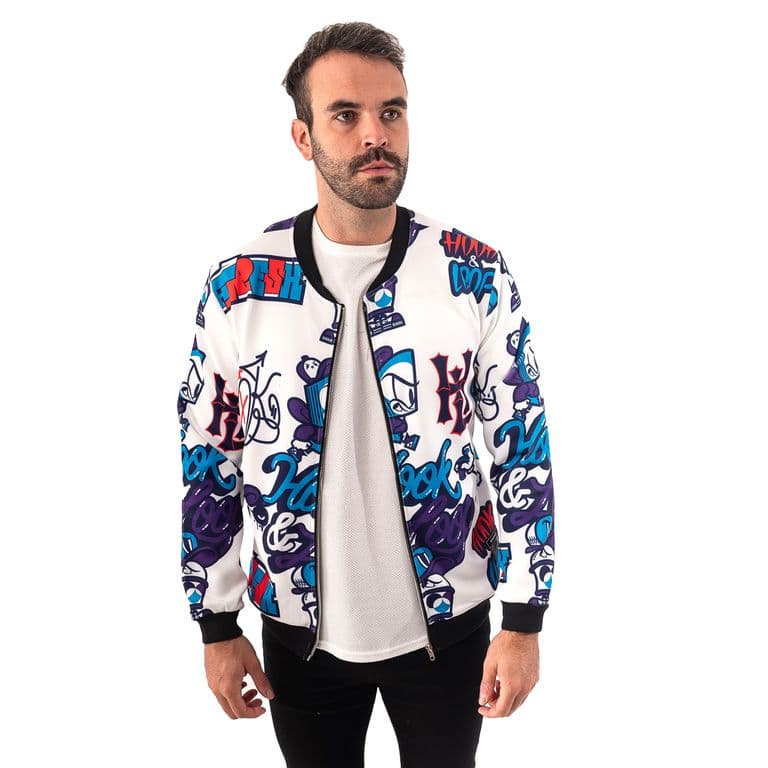 Bomber Sublimada Blanco L
