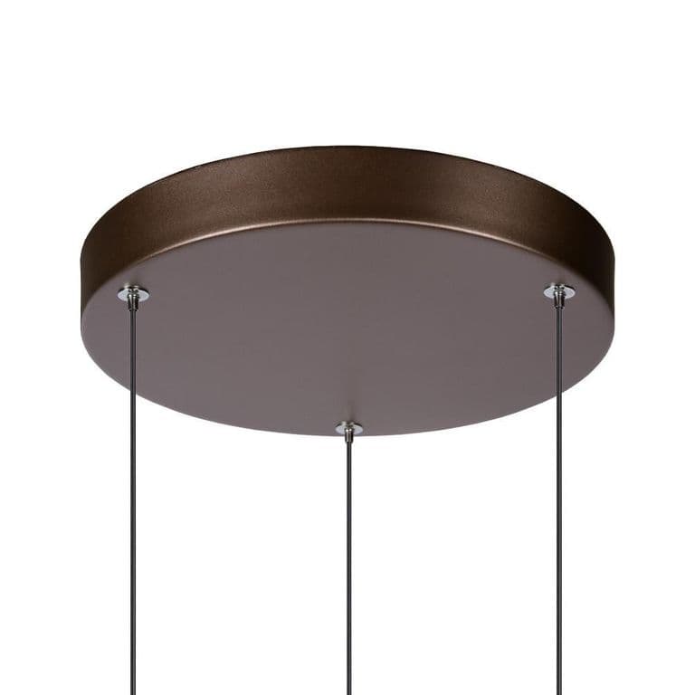 LAMPARA COLGANTE DESNIVEL MARGARY CAFE 3 LUCES LED 2700K