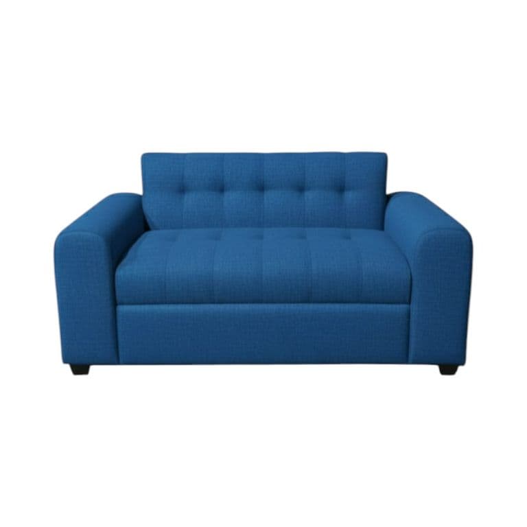 SOFA DOS CUERPOS BRAZO REDONDO EN LINO AZUL Azul marino
