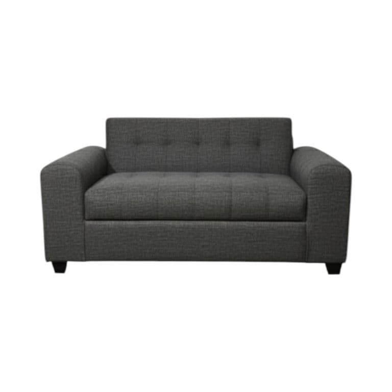 SOFA TRES CUERPOS BRAZO REDONDO EN LINO Gris oscuro