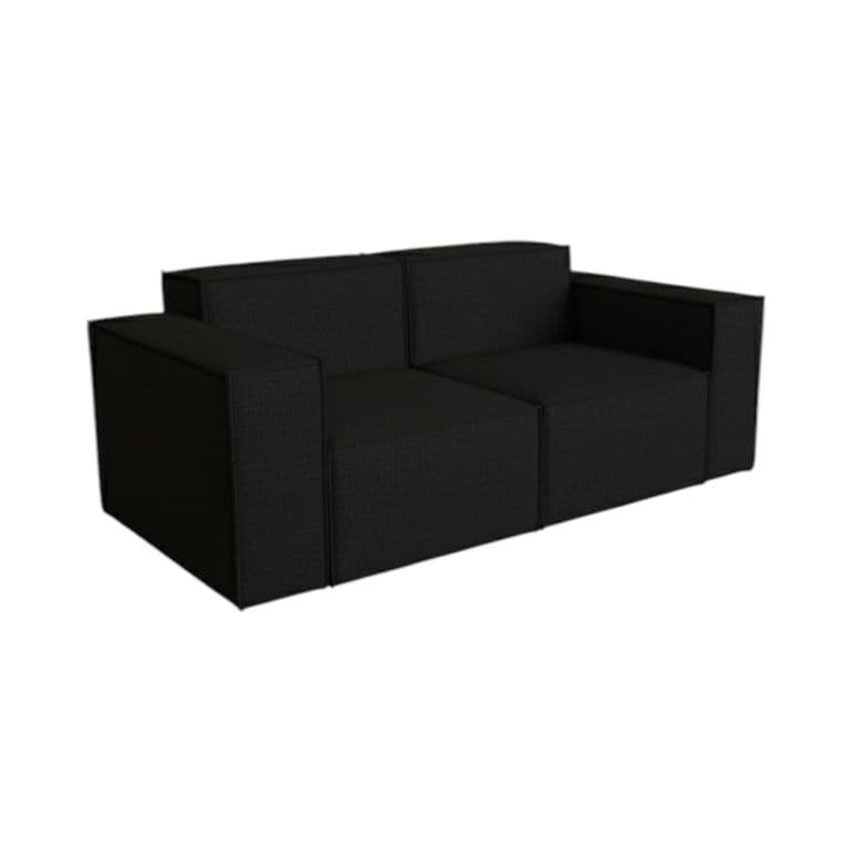 SOFA AURA TRES CUERPOS LINO NEGRO Negro