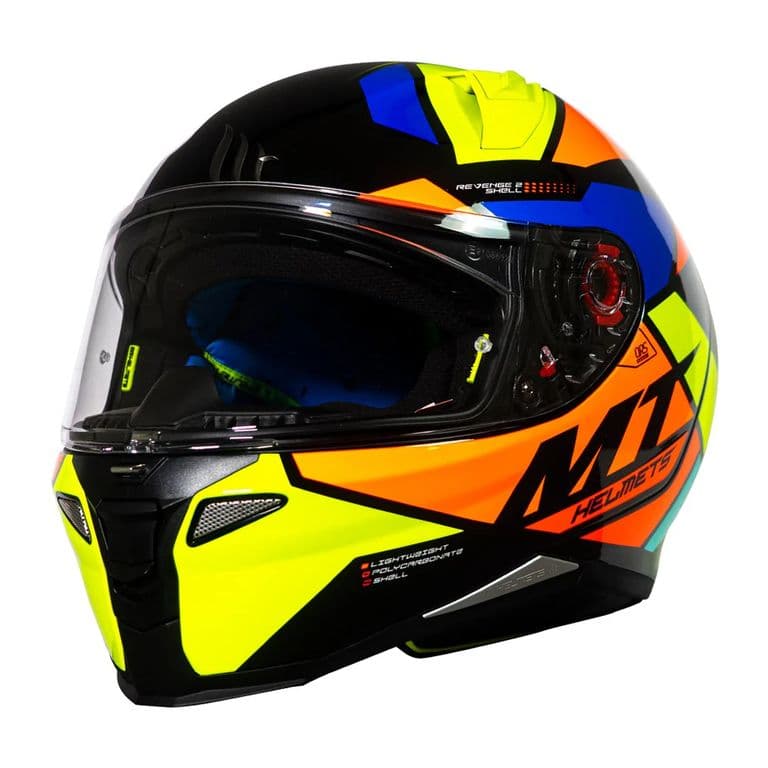 Casco FF110 Revenge 2 Scalpel C3 Amarillo Fluor Brillo Amarillo S