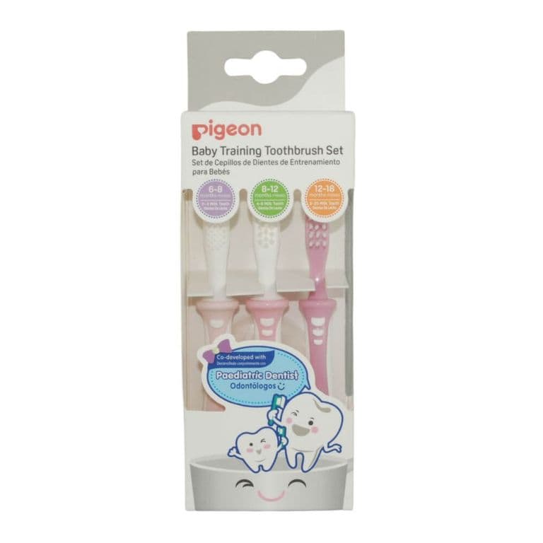 Cepillos Dentales - Set De Aprendizaje - 3 Pasos Rosado