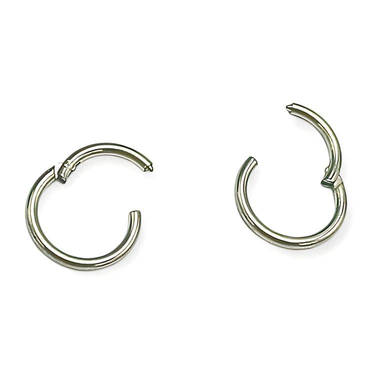 Argollas Clicker 10mm 20g Acero Quirurgico Plateadas Ligeras Plateado TALLA UNICA