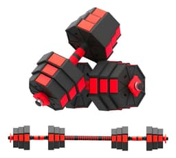 Mancuernas Ajustables 20 Kg Set Unibles Fitness Rojo