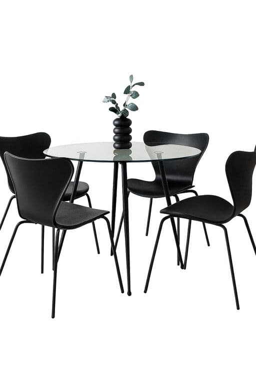 Comedor JLove PP Black Minimalista 80cm Negro