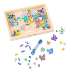 Set de mostacillas de madera Melissa and Doug mariposas y