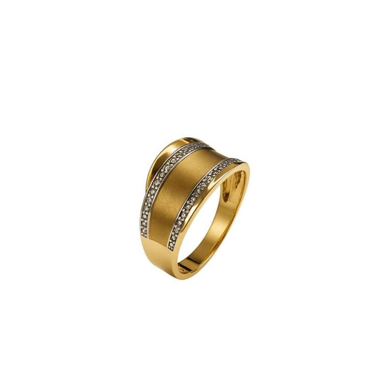 Anillo Oro 18kt Satinado Amarillo 15