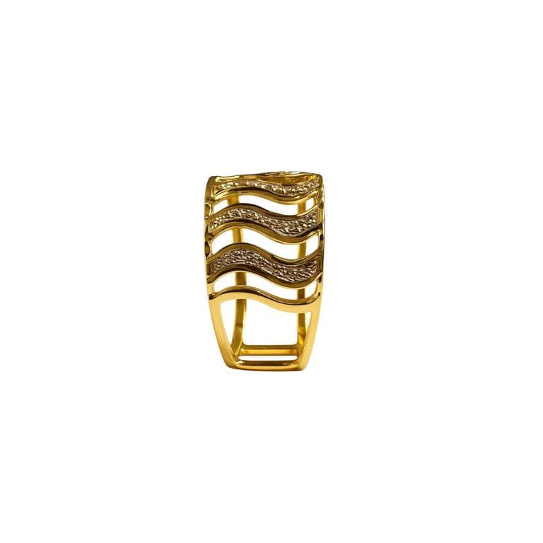 Anillo Oro 18kt Bitono Amarillo 14