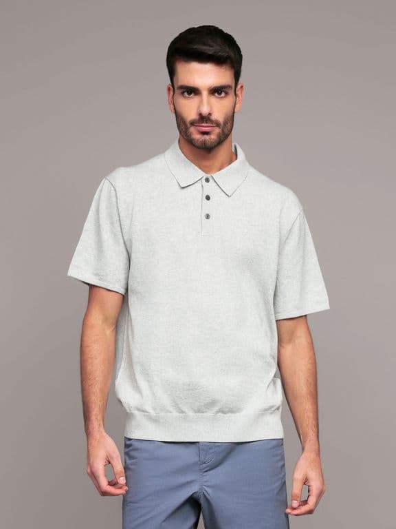 Sweater polo hallmark Gris Gris S