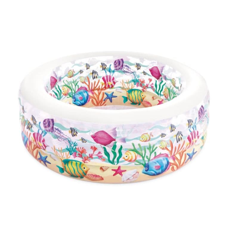 Piscina Inflable Fishy Fun con Piso Inflable 152 x 56 cm, 360L