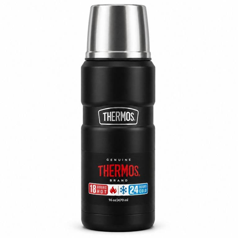 Termo Premium Inoxidable 470ML SK2000 Black Edition 18H/24h