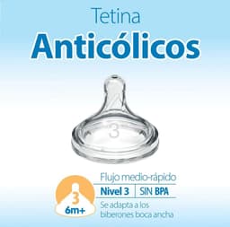 Tetina Boca Ancha Options+ 6m