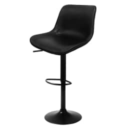 Taburete Silla De Bar Altura Regulable Cocina Americana 80cm. Negro