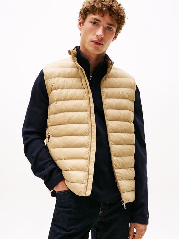 Parka Vest Plegable Repelente Al Agua Beige Beige S