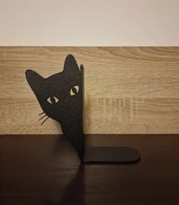 Decoracion Sujeta libros - Gato asomandose