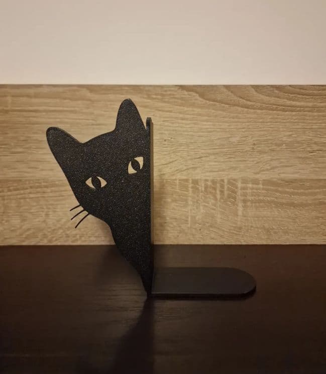 Decoracion Sujeta libros - Gato asomandose