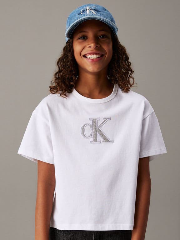 Polera Nina Metallic Blanco Blanco 6