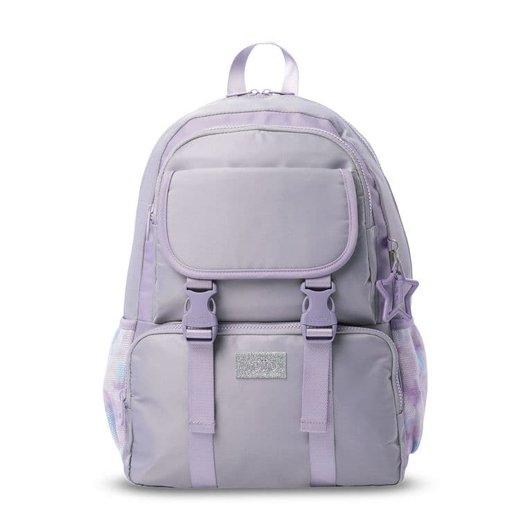 Mochila Para Nina Cluw Mediano Color Gris Gris M
