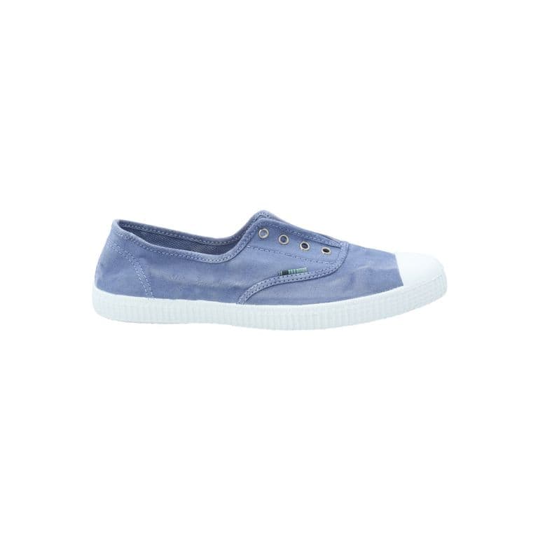 Zapatilla Algodon Org Mujer Greece Celeste Azul 36