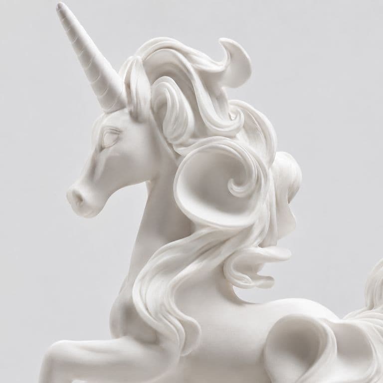 Escultura Elegante de Unicornio - Figura decorativa