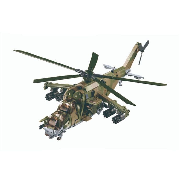 Helicoptero Militar MI-24S Escala 135 Armable 893 Piezas