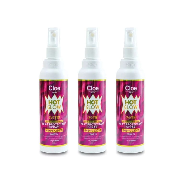 Set x3 Spray Professional Hot Glow Exotic Termo Proteccion 250ml