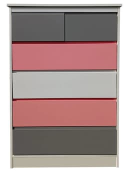 Cajonera Rosado Grafito 6 cajones Minimal