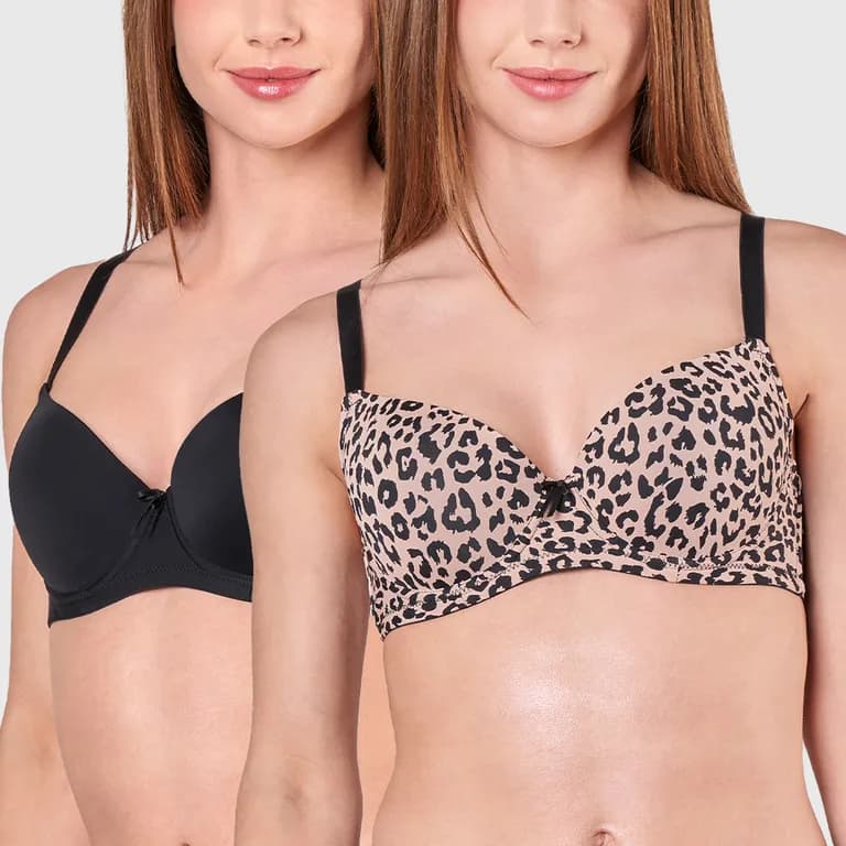 Pack de 2 Sostenes con arco y soft 30041 Negro 40B