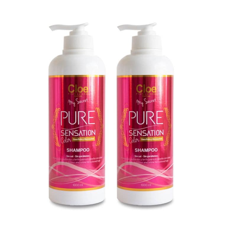 Set x2 shampoo Color Pure Sensation sin sal ni parabenos 1000 ml.