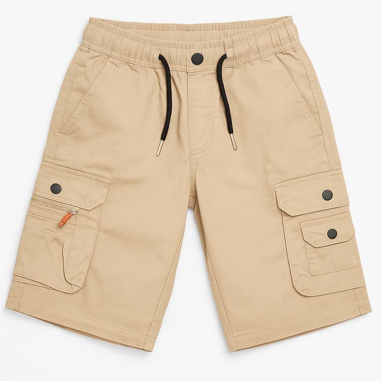 Bermuda Short Casual Cargo Ninos Moda Urbana Beige 8