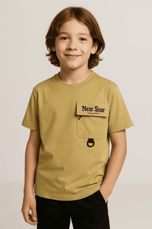 Polera Cargo New Star Bolsillo Estilo Streetwear Verde 14