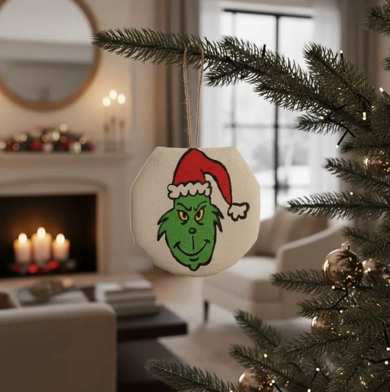 El Grinch 5 adornos navidenos pintados a mano para colgantes arbol navidad