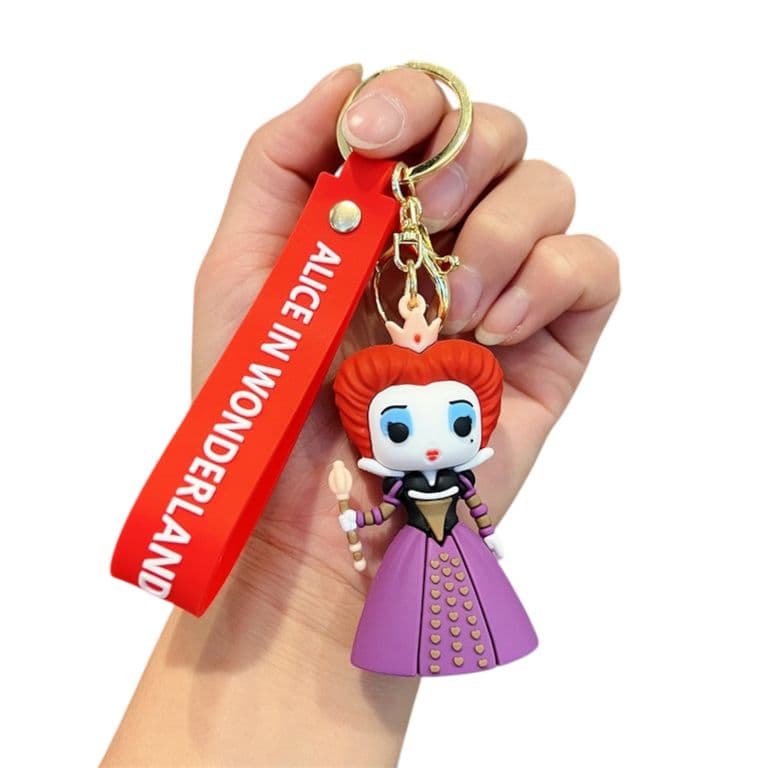 Llavero Xl Silicona reina de corazones Alicia Rojo M