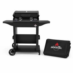 Set Parrilla Exterior -Interior Electrica Boston Black E2B +Carro + Funda S.