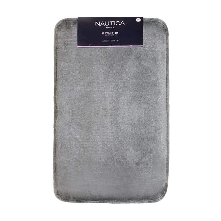 Alfombra de Bano Home flannel 50x80cm absorbente gris