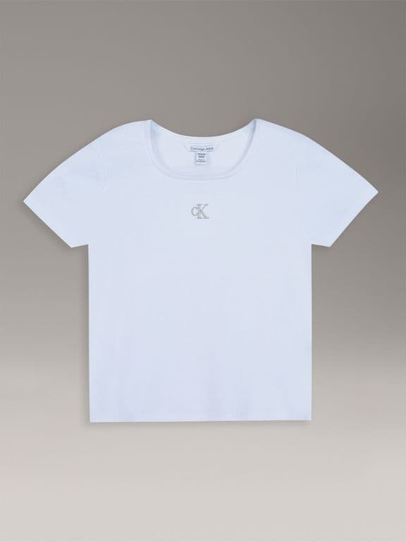 Polera Canale Cuello Cuadrado Blanco Nina Blanco S