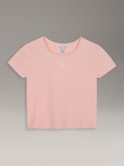 Polera Nina De Punto Canale Con Cuello Cuadrado Damasco Damasco L