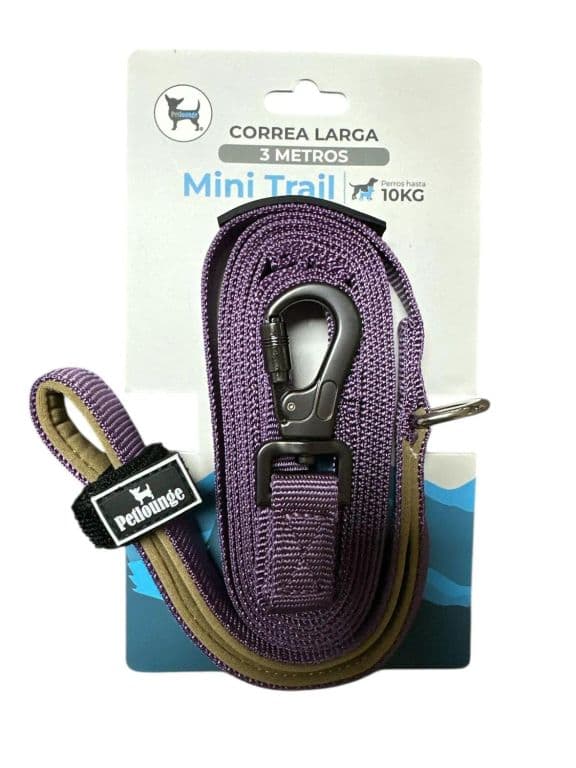 Correa De Paseo Adiestramiento 3m Perro Hasta 10kg - Violeta oscuro - 3M
