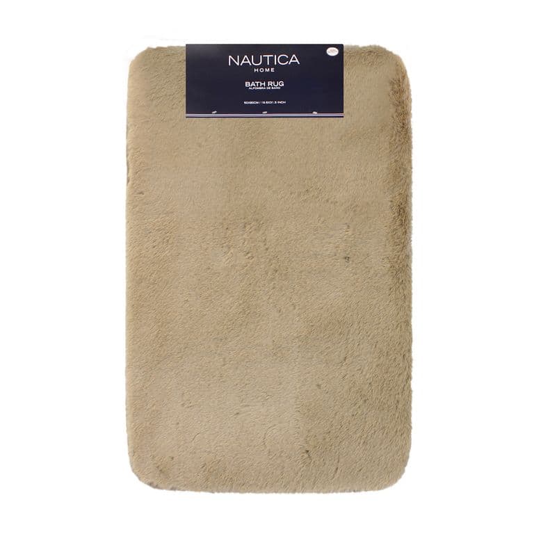 Alfombra de bano Home ultra suave 50x80cm beige