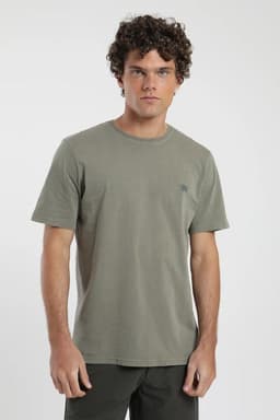 Polera Palmeras Hombre - Algodon Organico Verde S