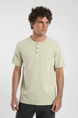 Polera Mao Hombre - Algodon Organico Beige XS