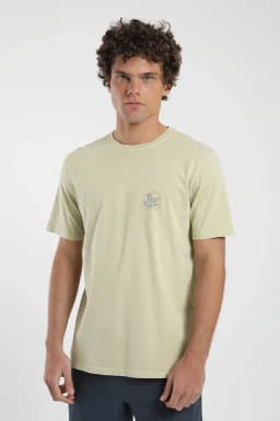 Polera Vibes Hombre - Algodon Organico Beige XS
