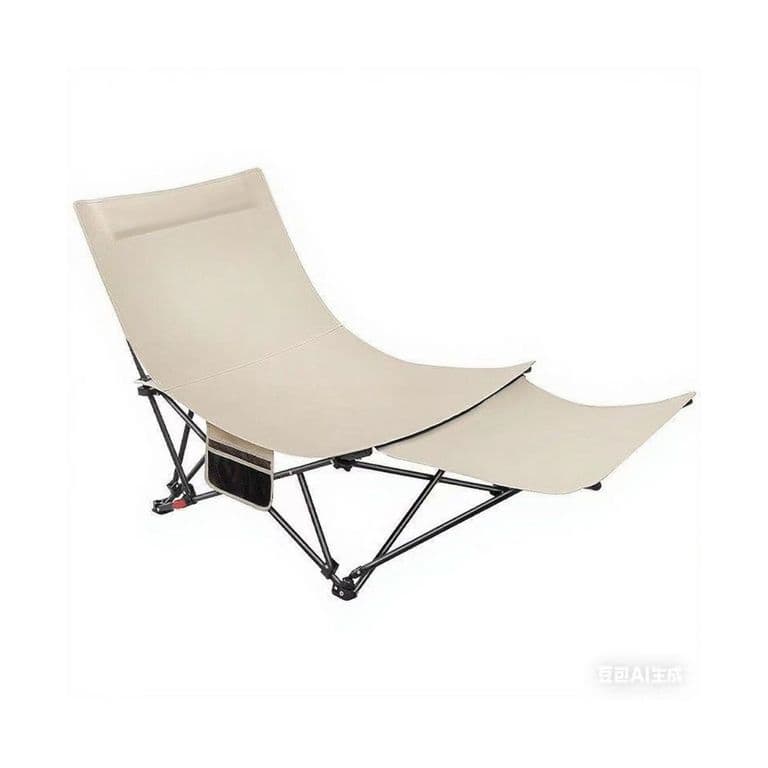 Reposera Plegable para Camping con Reposapies y 4 Angulos Estructura de Aluminio